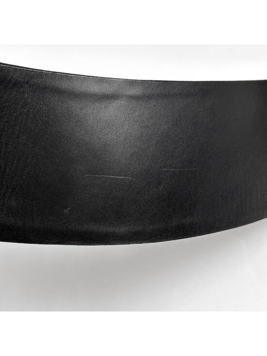Chanel CC Logo Belt Ribbon Sash Fabric Leather Black main image 7